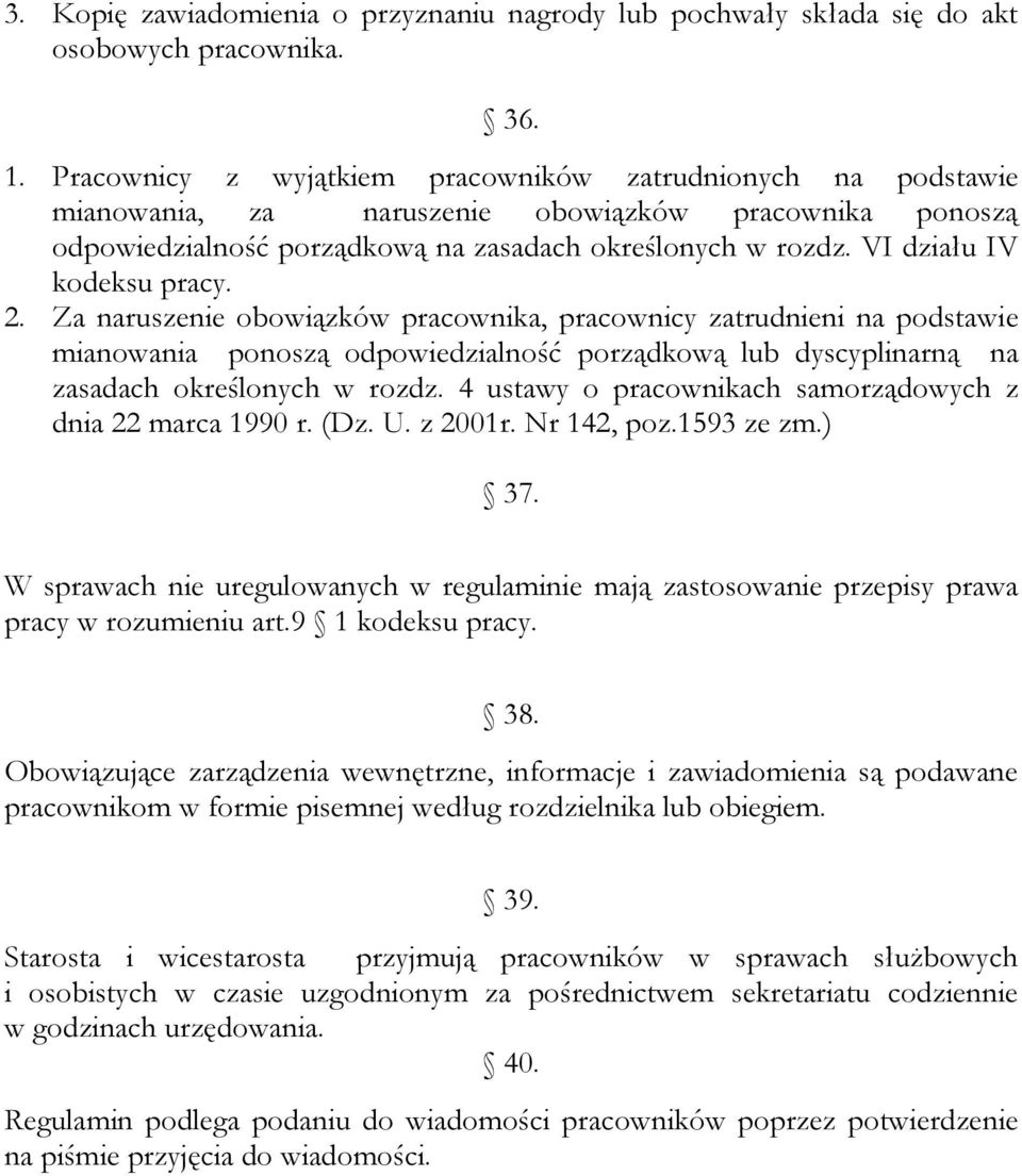 VI działu IV kodeksu pracy. 2.