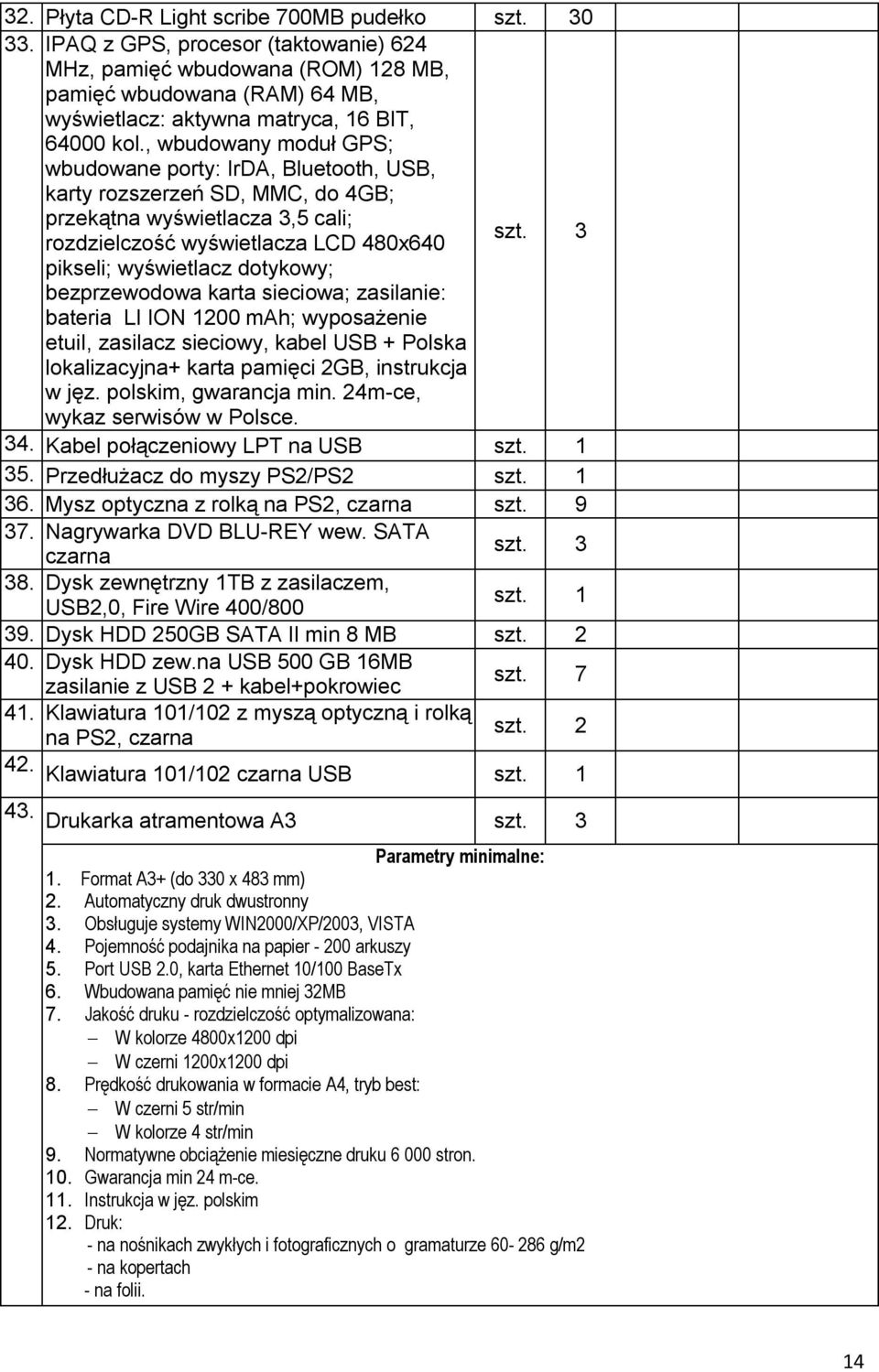 , wbudowany moduł GPS; wbudowane porty: IrDA, Bluetooth, USB, karty rozszerzeń SD, MMC, do 4GB; przekątna wyświetlacza 3,5 cali; rozdzielczość wyświetlacza LCD 480x640 szt.