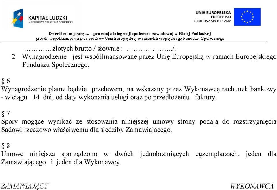 przedłożeniu faktury.