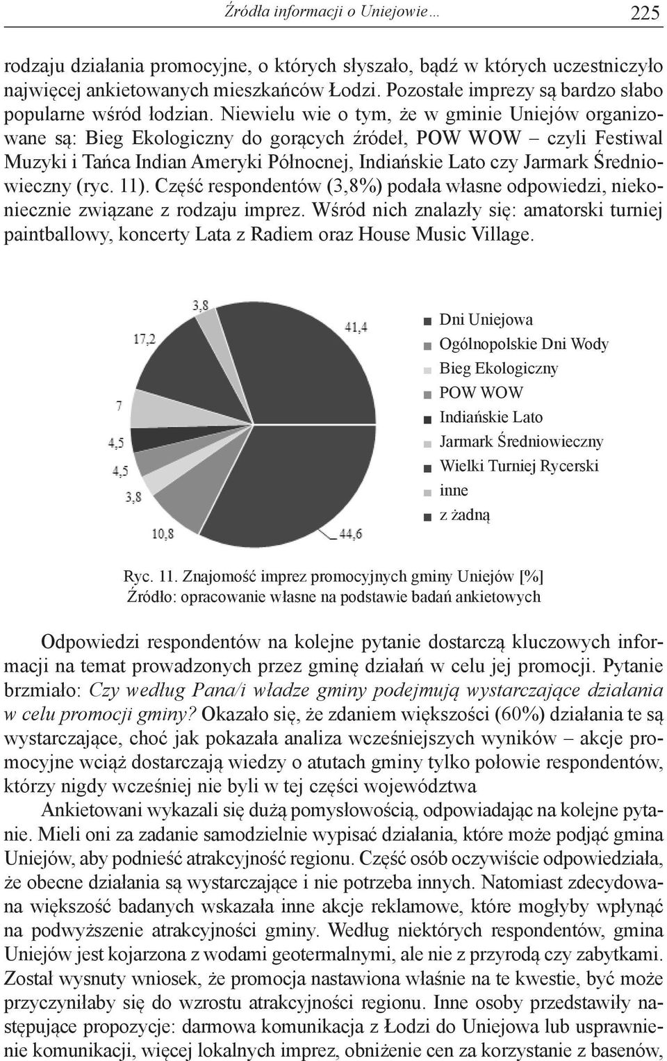 Niewielu wie o tym, że w gminie Uniejów organizowane są: Bieg Ekologiczny do gorących źródeł, POW WOW czyli Festiwal Muzyki i Tańca Indian Ameryki Północnej, Indiańskie Lato czy Jarmark