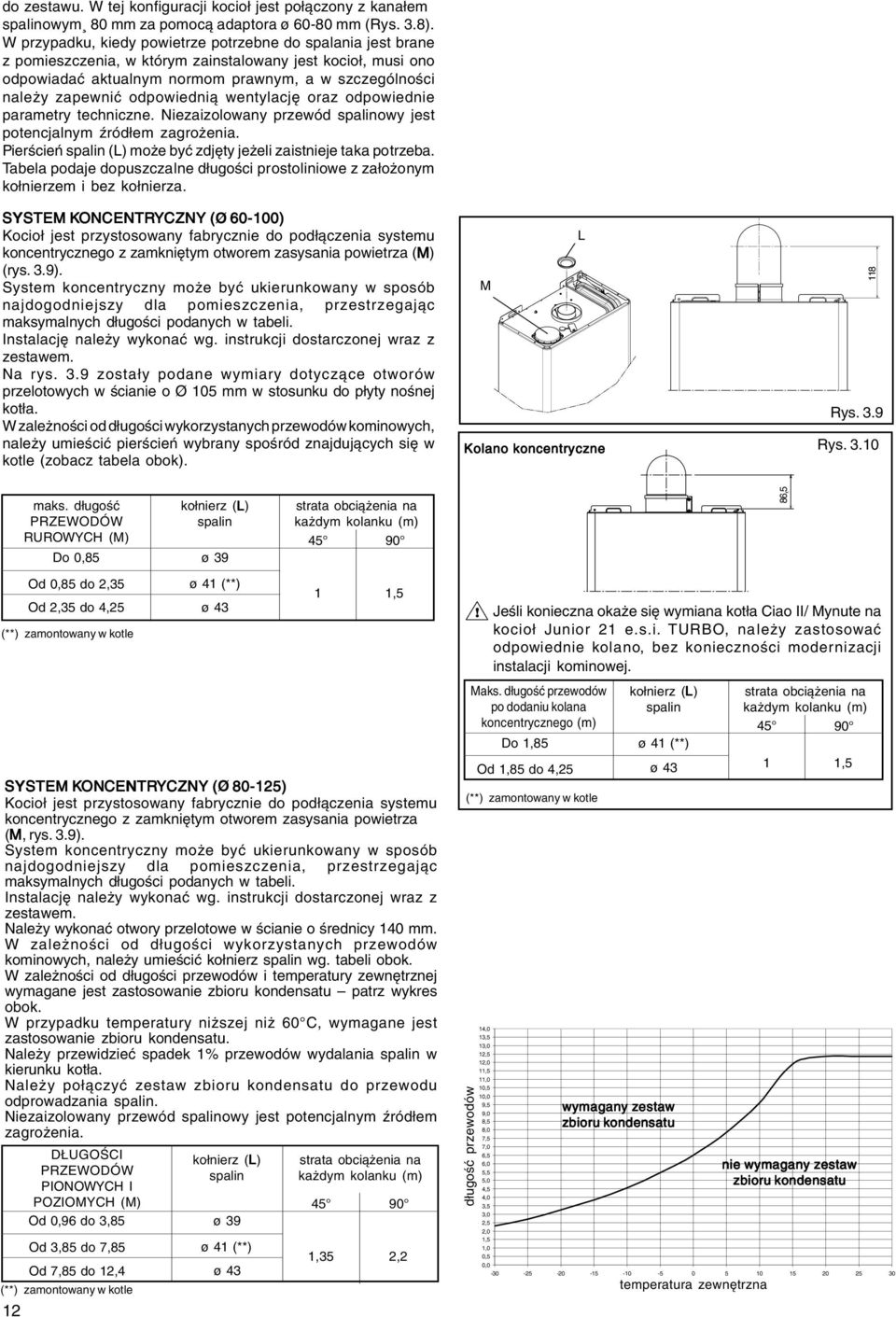 odpowiednią wentylację oraz odpowiednie parametry techniczne. Niezaizolowany przewód spalinowy jest potencjalnym źródłem zagrożenia.