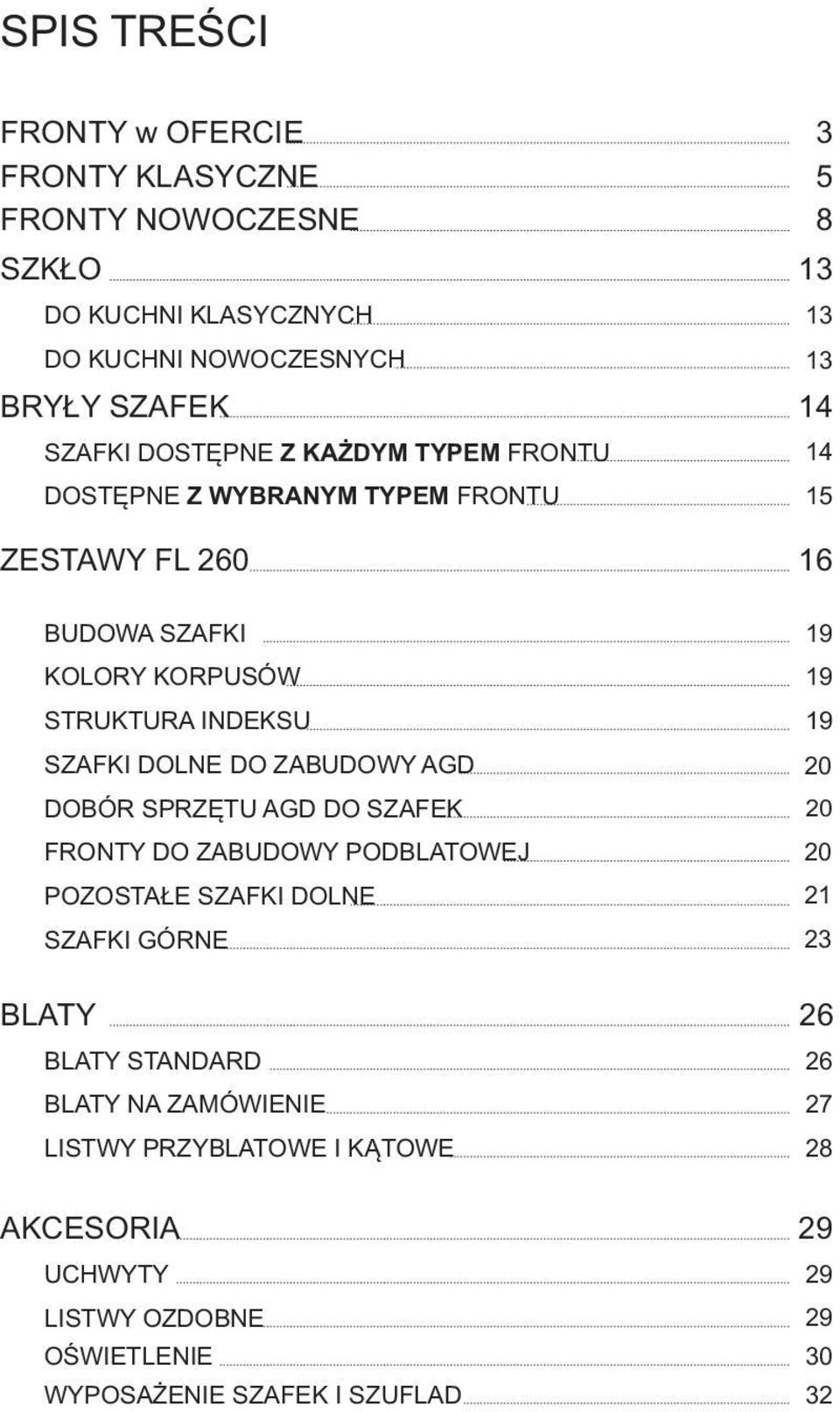 SPRZÊTU AGD DO SZAFEK FRONTY DO ZABUDOWY PODBLATOWEJ POZOSTA E SZAFKI DOLNE SZAFKI GÓRNE BLATY BLATY STANDARD BLATY NA ZAMÓWIENIE LISTWY PRZYBLATOWE I
