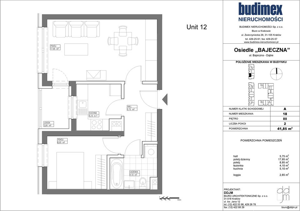 dzienny loggia 5,75 m 2 17,95