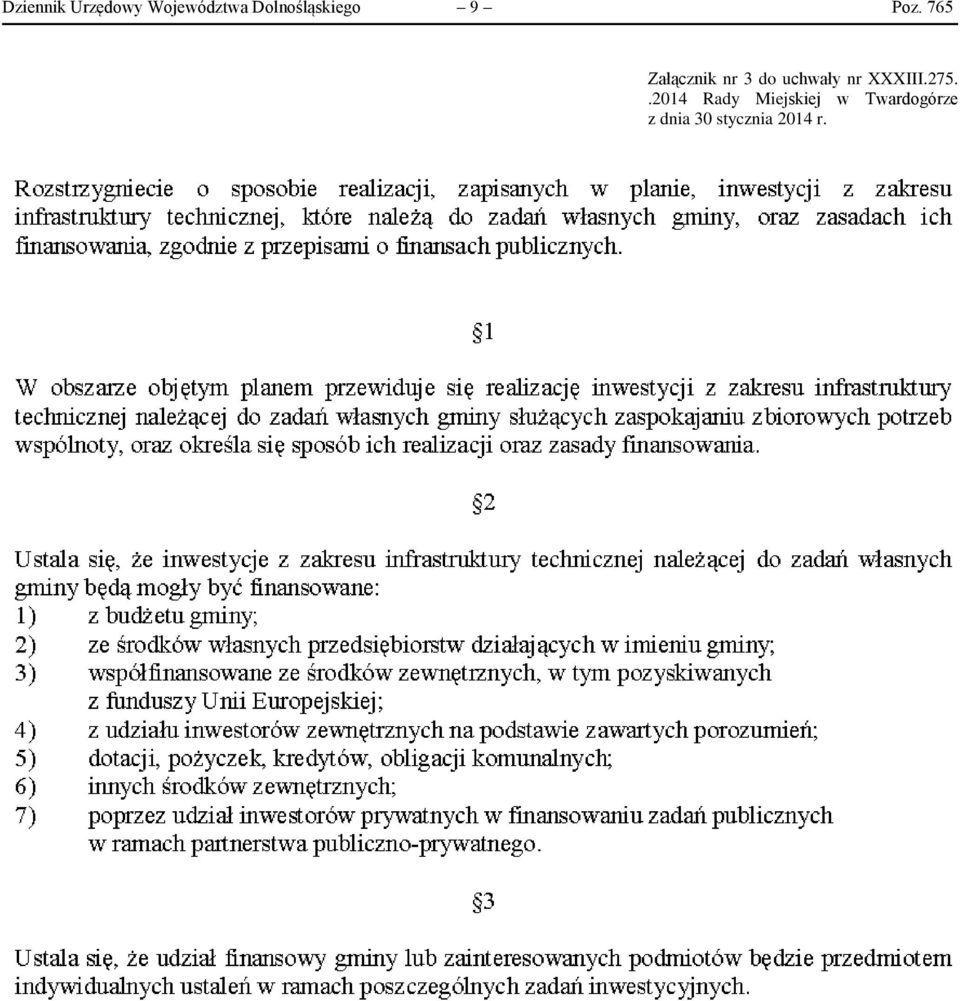 765 Załącznik nr 3 do uchwały nr XXXIII.