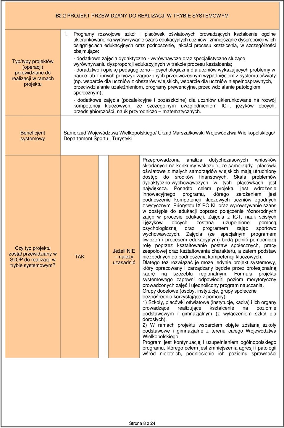 oraz podnoszenie, jakości procesu kształcenia, w szczególności obejmujące: - dodatkowe zajęcia dydaktyczno - wyrównawcze oraz specjalistyczne służące wyrównywaniu dysproporcji edukacyjnych w trakcie