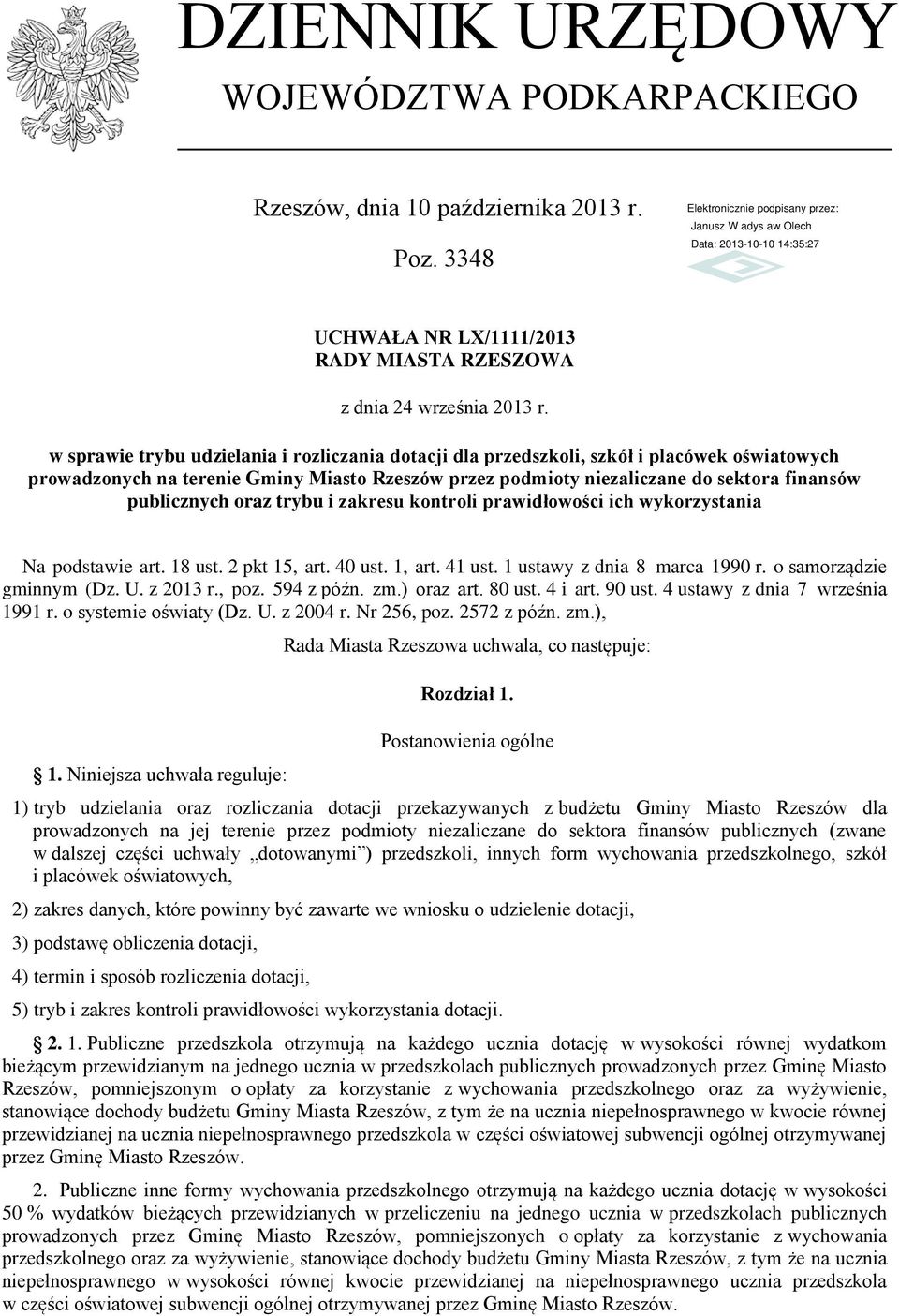 oraz trybu i zakresu kontroli prawidłowości ich wykorzystania Na podstawie art. 18 ust. 2 pkt 15, art. 40 ust. 1, art. 41 ust. 1 ustawy z dnia 8 marca 1990 r. o samorządzie gminnym (Dz. U. z 2013 r.