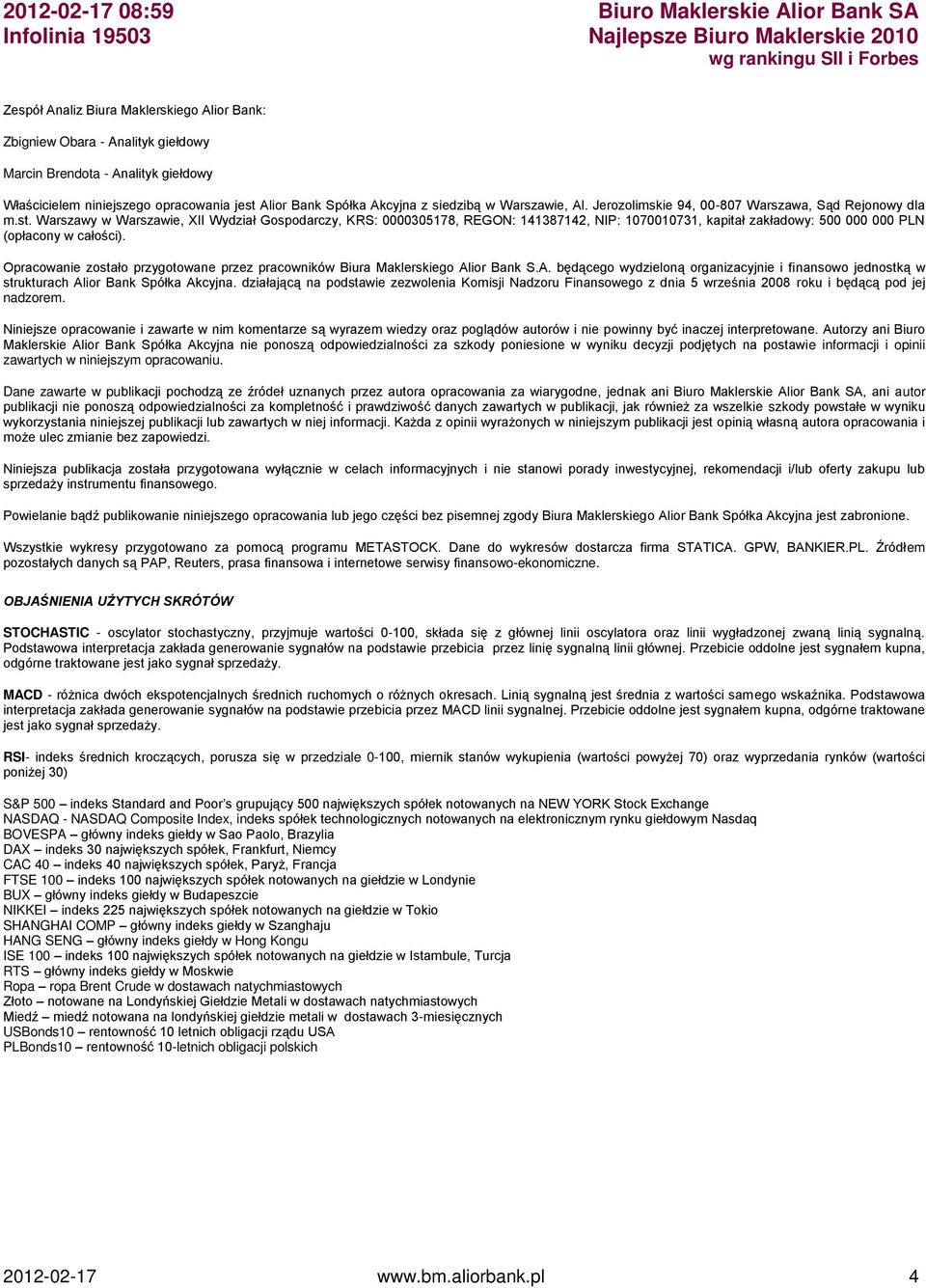 Warszawy w Warszawie, XII Wydział Gospodarczy, KRS: 0000305178, REGON: 872, NIP: 1070010731, kapitał zakładowy: 000 000 PLN (opłacony w całości).