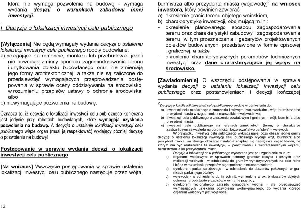 montażu lub przebudowie, jeżeli nie powodują zmiany sposobu zagospodarowania terenu i użytkowania obiektu budowlanego oraz nie zmieniają jego formy architektonicznej, a także nie są zaliczone do