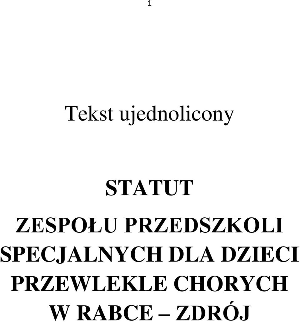 PRZEDSZKOLI SPECJALNYCH