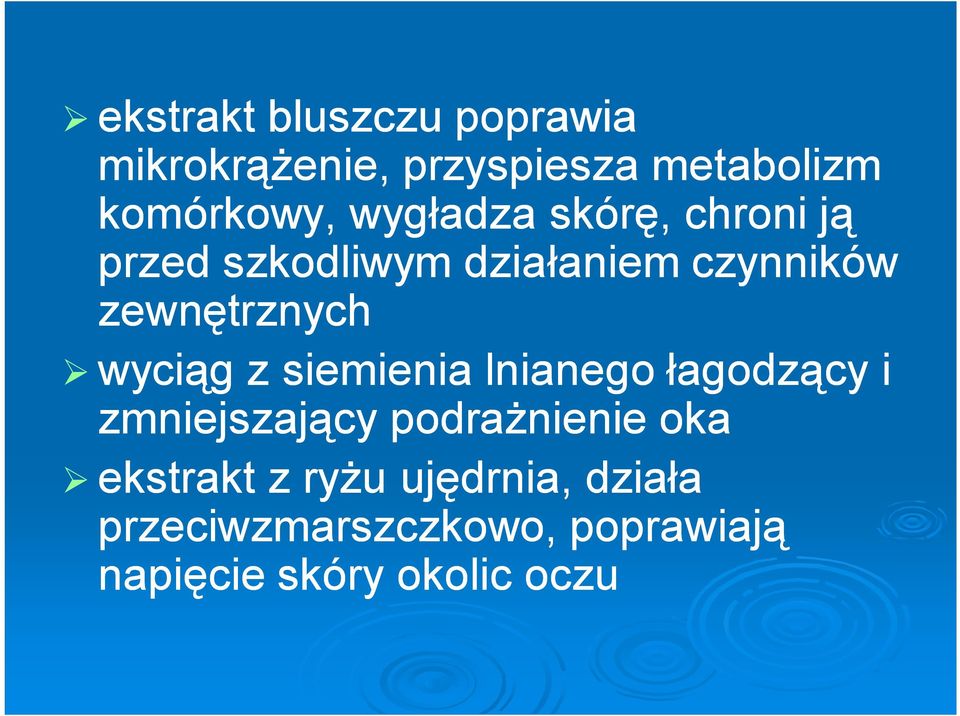 wyciąg z siemienia lnianego łagodzący i zmniejszający podrażnienie oka