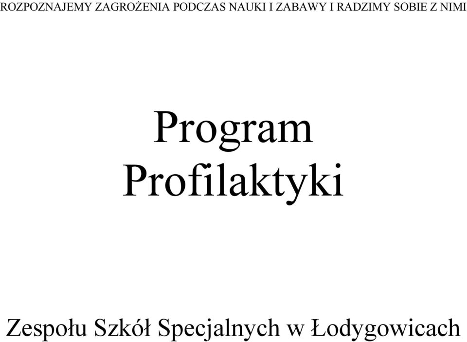 NIMI Program Profilaktyki