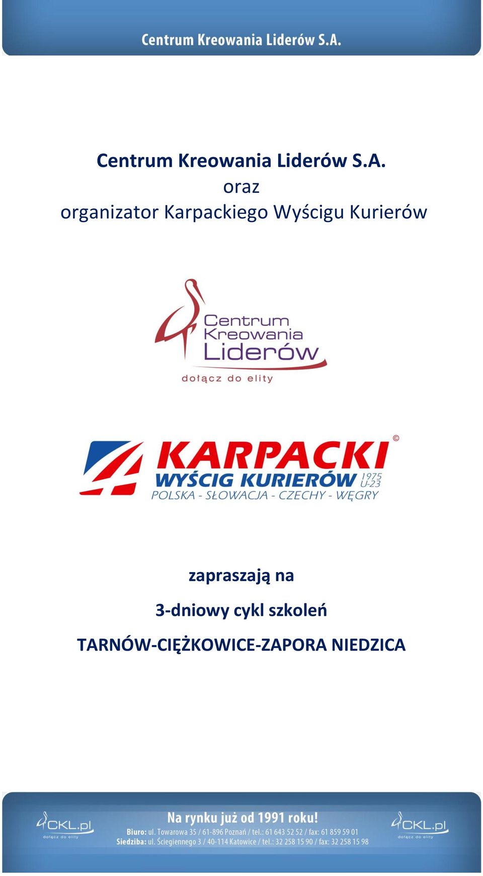 Kurierów zapraszają na 3-dniowy cykl