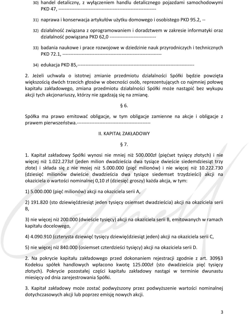 2, -- 32) działalność związana z oprogramowaniem i doradztwem w zakresie informatyki oraz działalność powiązana PKD 62,0 ----------------------------- 33) badania naukowe i prace rozwojowe w