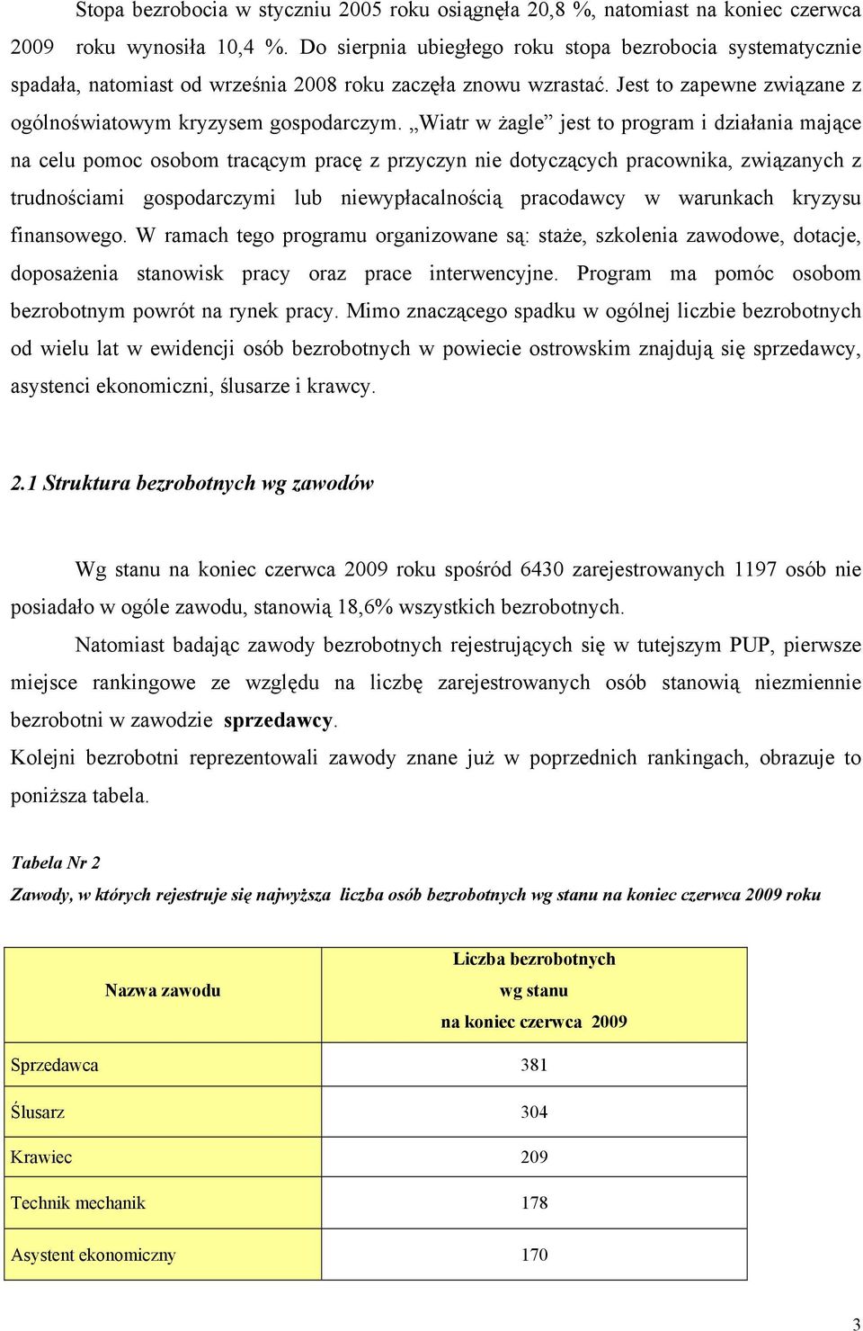 Wiatr w żagle jest to program i działania mające na celu pomoc osobom tracącym pracę z przyczyn nie dotyczących pracownika, związanych z trudnościami gospodarczymi lub niewypłacalnością pracodawcy w