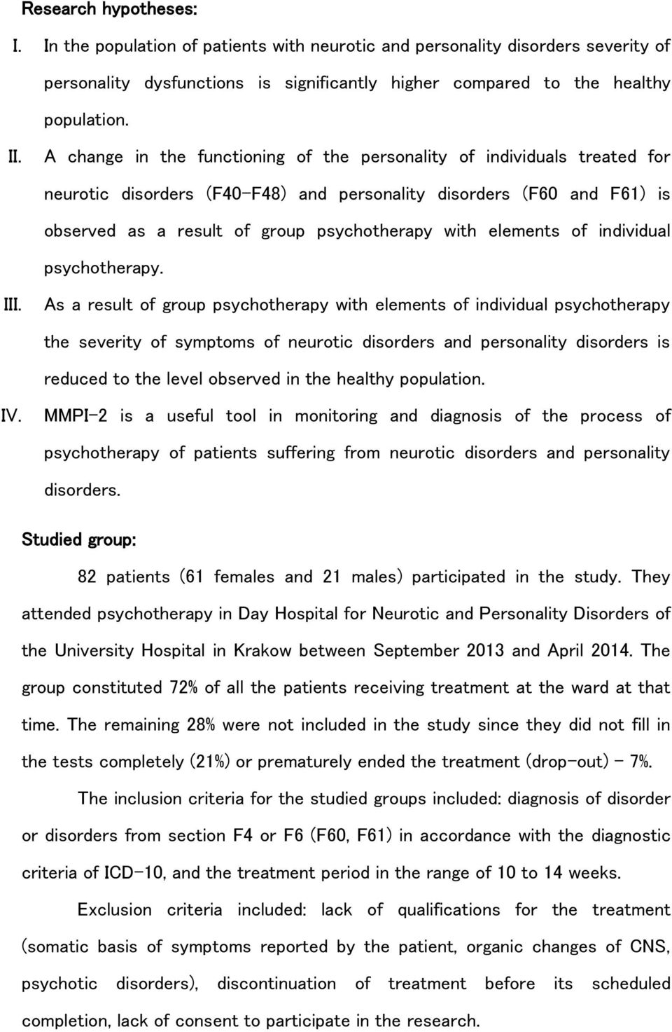 elements of individual psychotherapy. III.