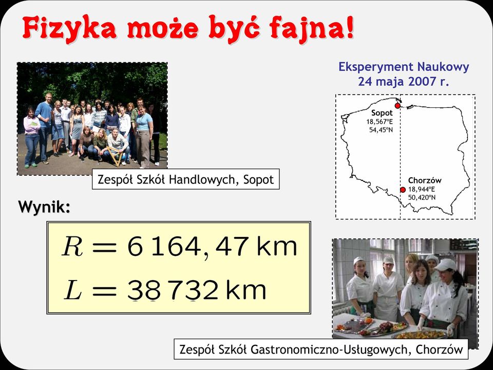 Sopot 18,567ºE 54,45ºN Wynik: Zespół Szkół