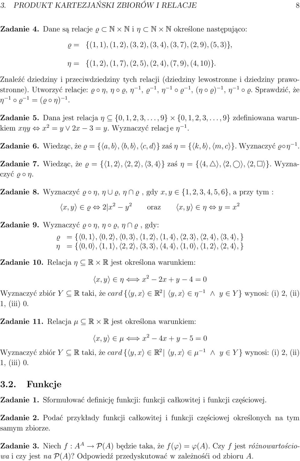 Podstawy Matematyki Dla Informatykow Janusz J Szuster Zadania Z Logiki I Teorii Mnogosci Pdf Free Download