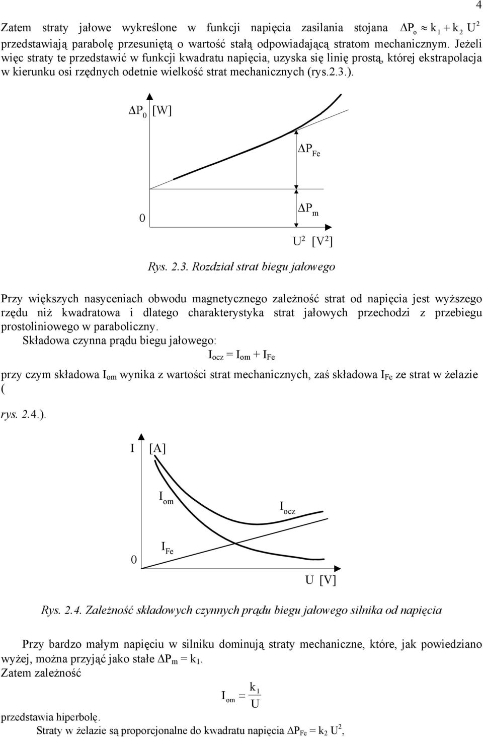 ). 4 ΔP 0 [W] ΔP Fe 0 ΔP m [V ] Ry..3.