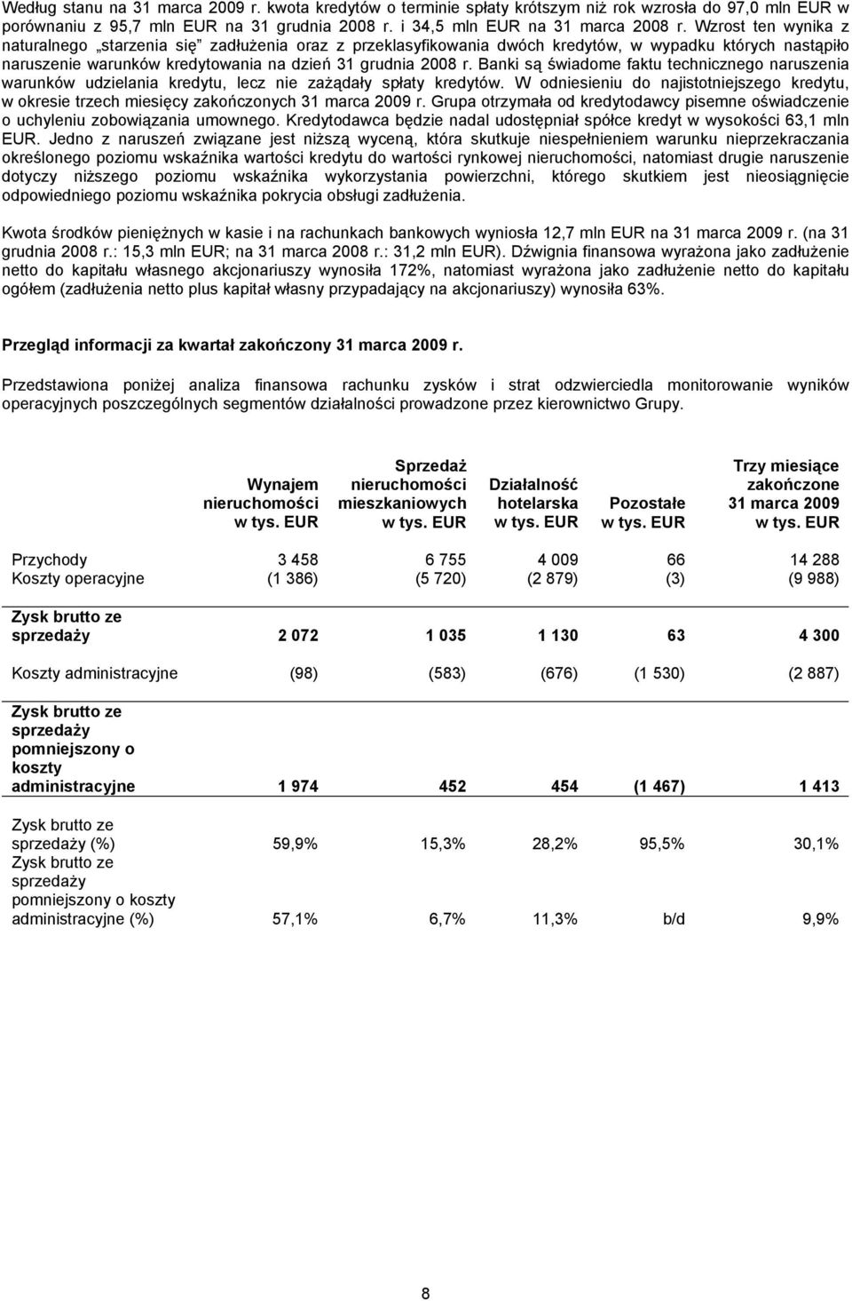 Banki są świadome faktu technicznego naruszenia warunków udzielania kredytu, lecz nie zażądały spłaty kredytów.