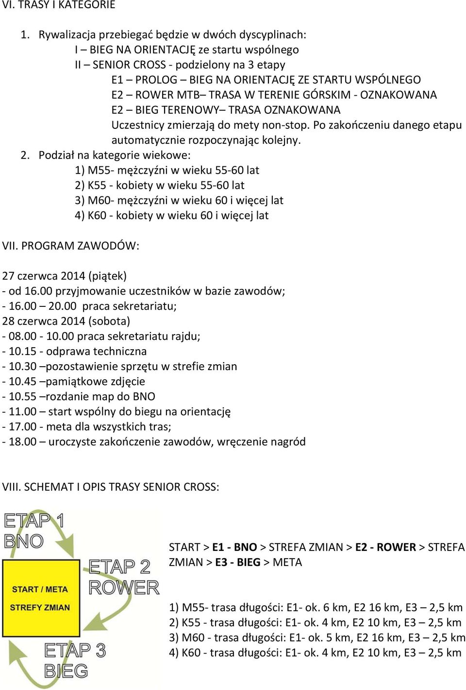 W TERENIE GÓRSKIM OZNAKOWANA E2 BIEG TERENOWY TRASA OZNAKOWANA Uczestnicy zmierzają do mety non stop. Po zakończeniu danego etapu automatycznie rozpoczynając kolejny. 2.