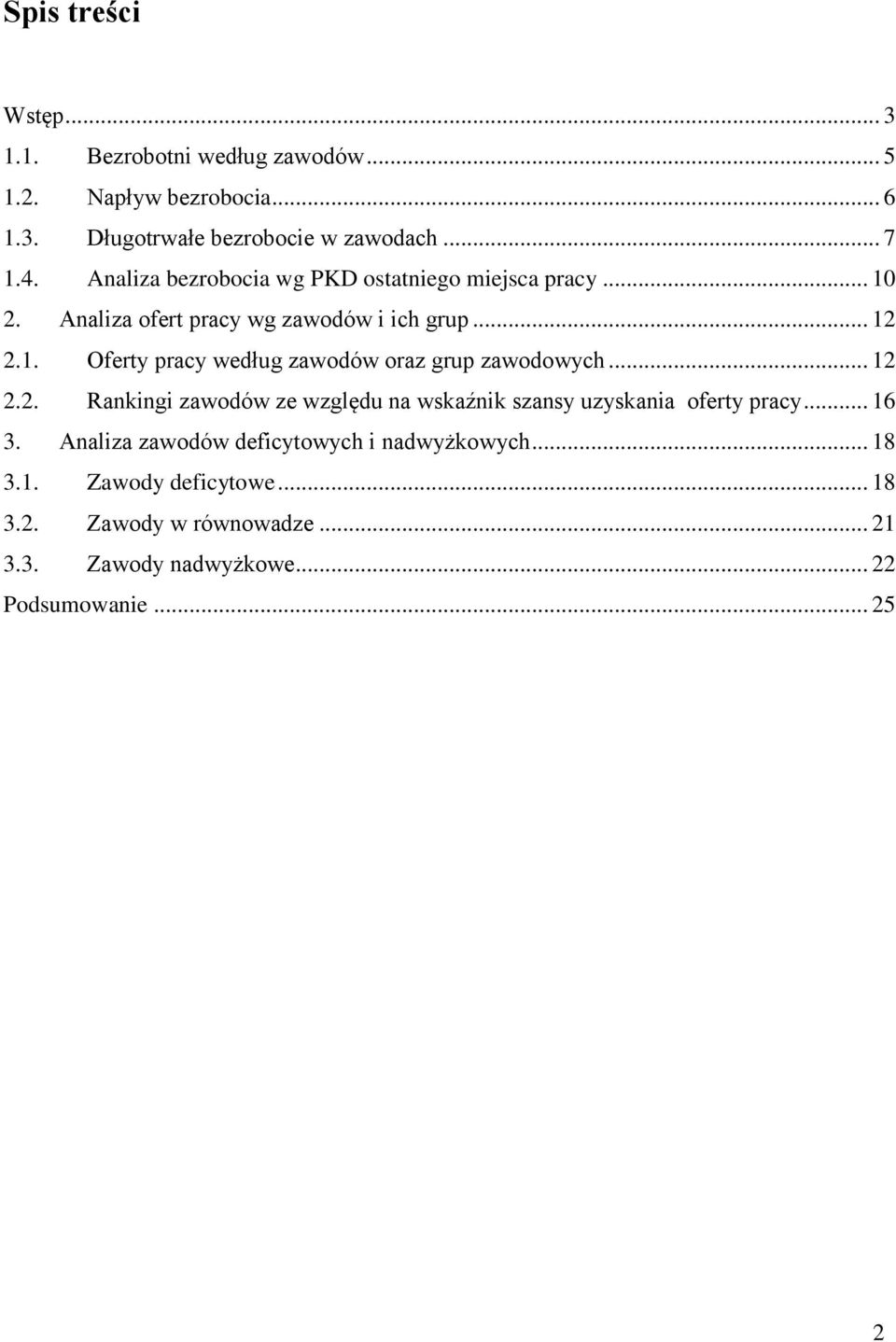 1. Oferty pracy według zawodów oraz grup zawodowych... 1.. Rankingi zawodów ze względu na wskaźnik szansy uzyskania oferty pracy.