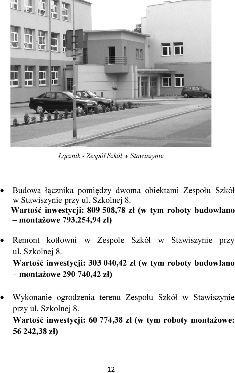 254,94 zł) Remont kotłowni w Zespole Szkół w Stawiszynie przy ul. Szkolnej 8.