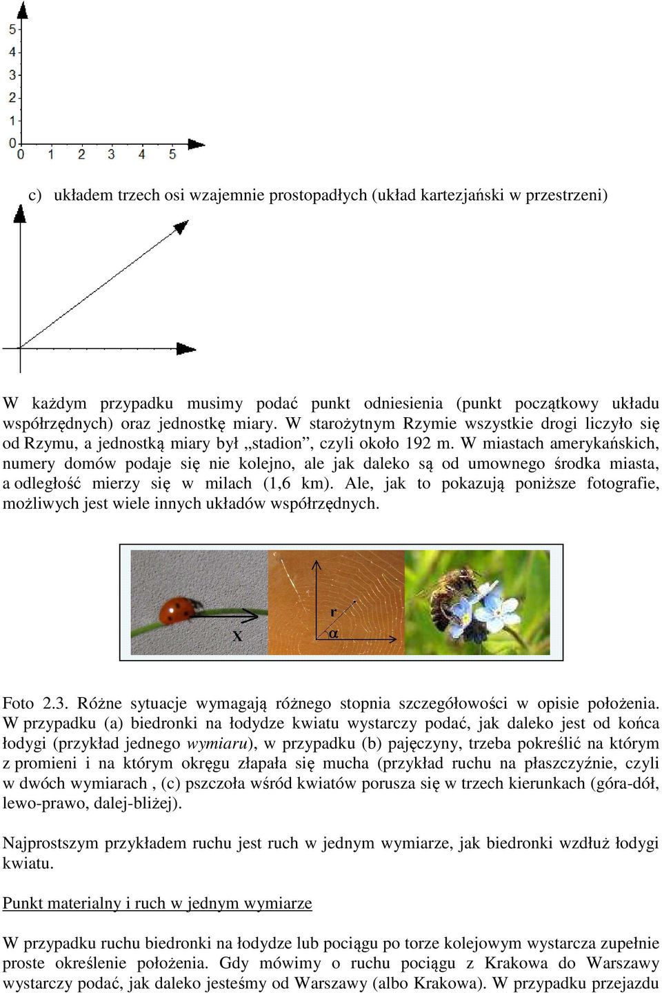 W miastach amerykańskich, numery domów podaje się nie kolejno, ale jak daleko są od umownego środka miasta, a odległość mierzy się w milach (1,6 km).