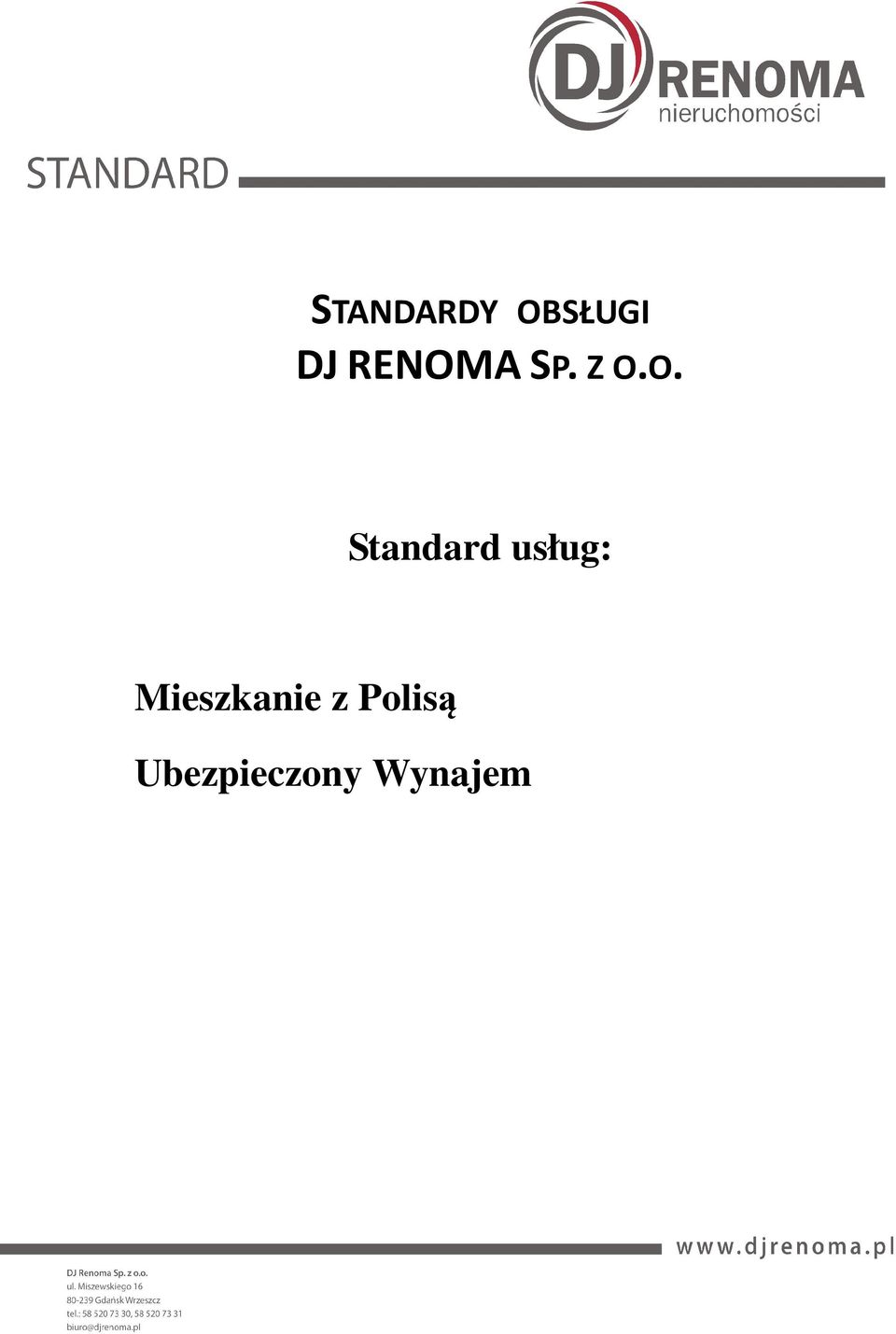 Standard usług: