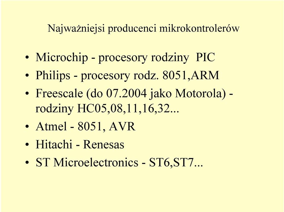 8051,ARM Freescale (do 07.