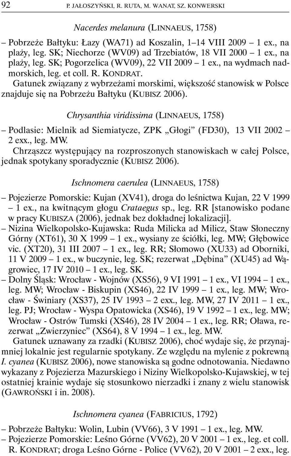 Gatunek związany z wybrzeżami morskimi, większość stanowisk w Polsce znajduje się na Pobrzeżu Bałtyku (KUBISZ 2006).