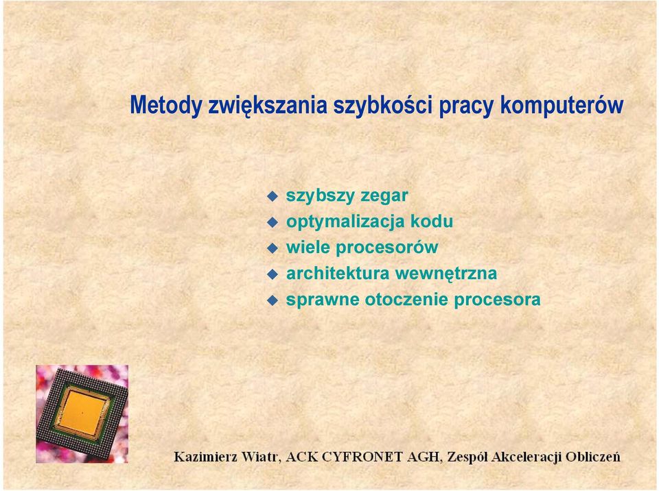 optymalizacja kodu wiele procesorów