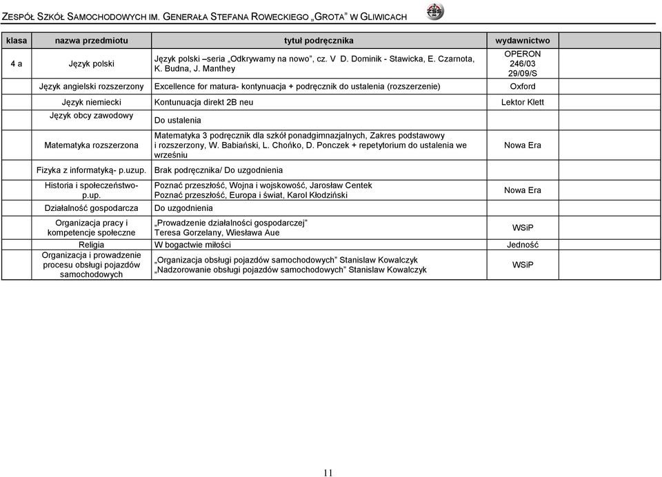 rozszerzona Do ustalenia 3 podręcznik dla szkół ponadgimnazjalnych, Zakres podstawowy i rozszerzony, W. Babiański, L. Chońko, D.