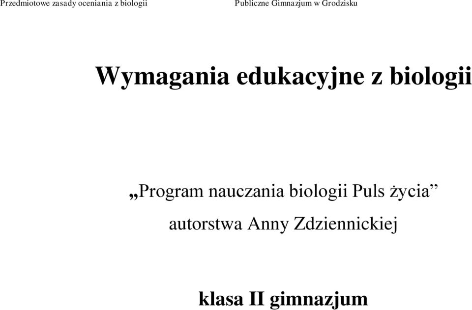 biologii Puls życia autorstwa