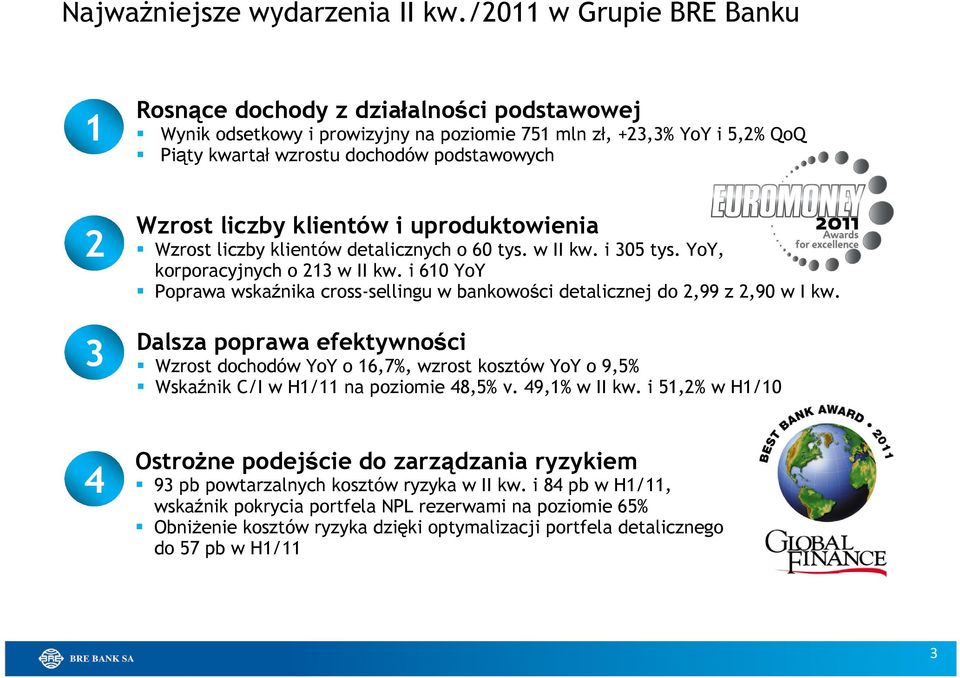 Wzrost liczby klientów i uproduktowienia Wzrost liczby klientów detalicznych o 60 tys. w II kw. i 305 tys. YoY, korporacyjnych o 213 w II kw.