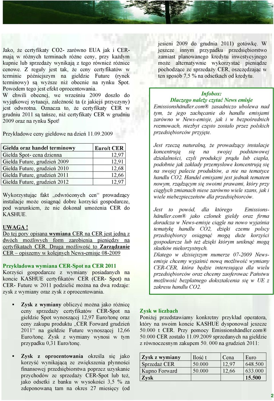 W chwili obecnej, we wrześniu 2009 doszło do wyjątkowej sytuacji, zależność ta (z jakiejś przyczyny) jest odwrotna.