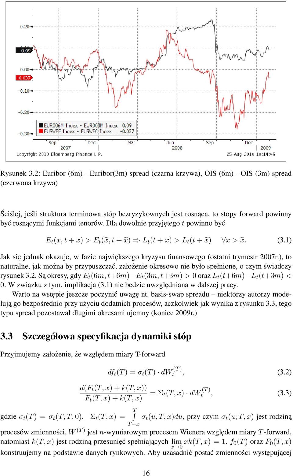 funkcjami enorów. Dla dowolnie przyjęego powinno być E (x, + x) > E ( x, + x) L ( + x) > L ( + x) x > x. (3.1) Jak się jednak okazuje, w fazie największego kryzysu finansowego (osani rymesr 2007r.