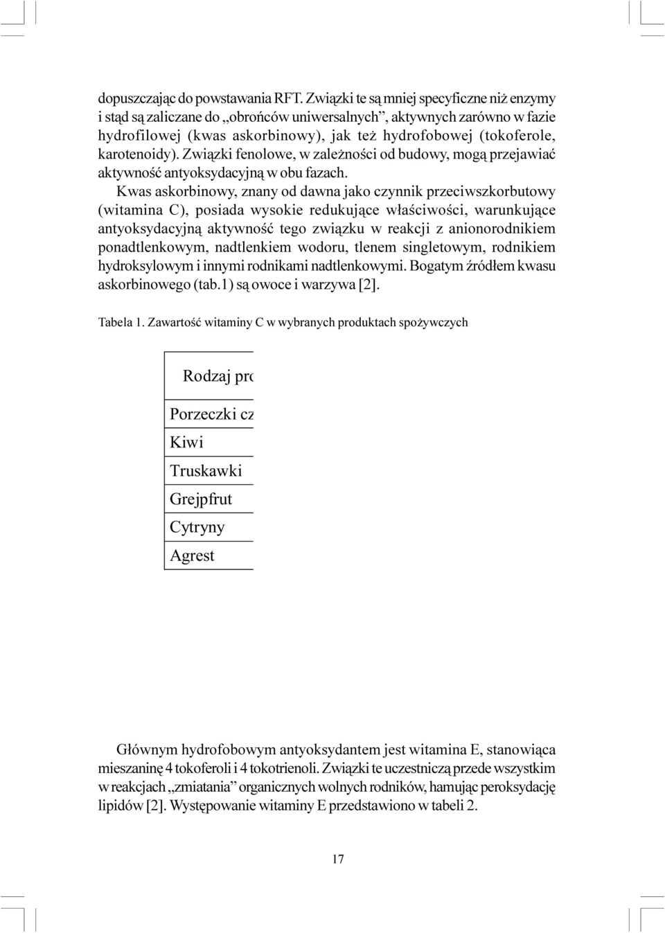 Zwi¹zki fenolowe, w zale noœci od budowy, mog¹ przejawiaæ aktywnoœæ antyoksydacyjn¹ w obu fazach.