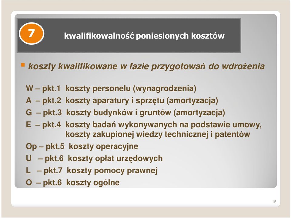 3 koszty budynków i gruntów (amortyzacja) E pkt.