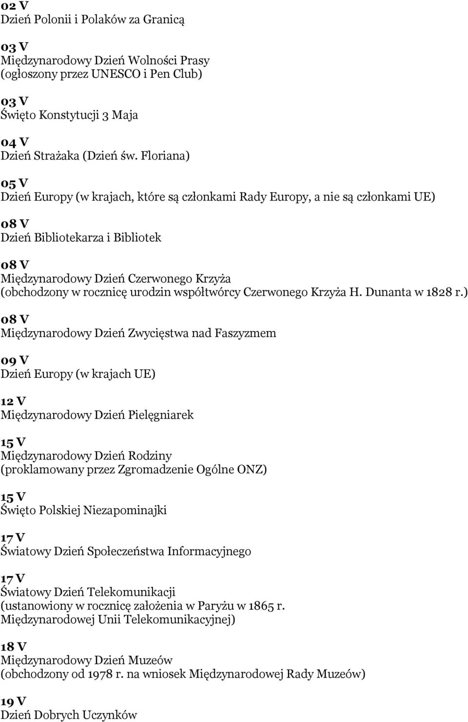 urodzin współtwórcy Czerwonego Krzyża H. Dunanta w 1828 r.