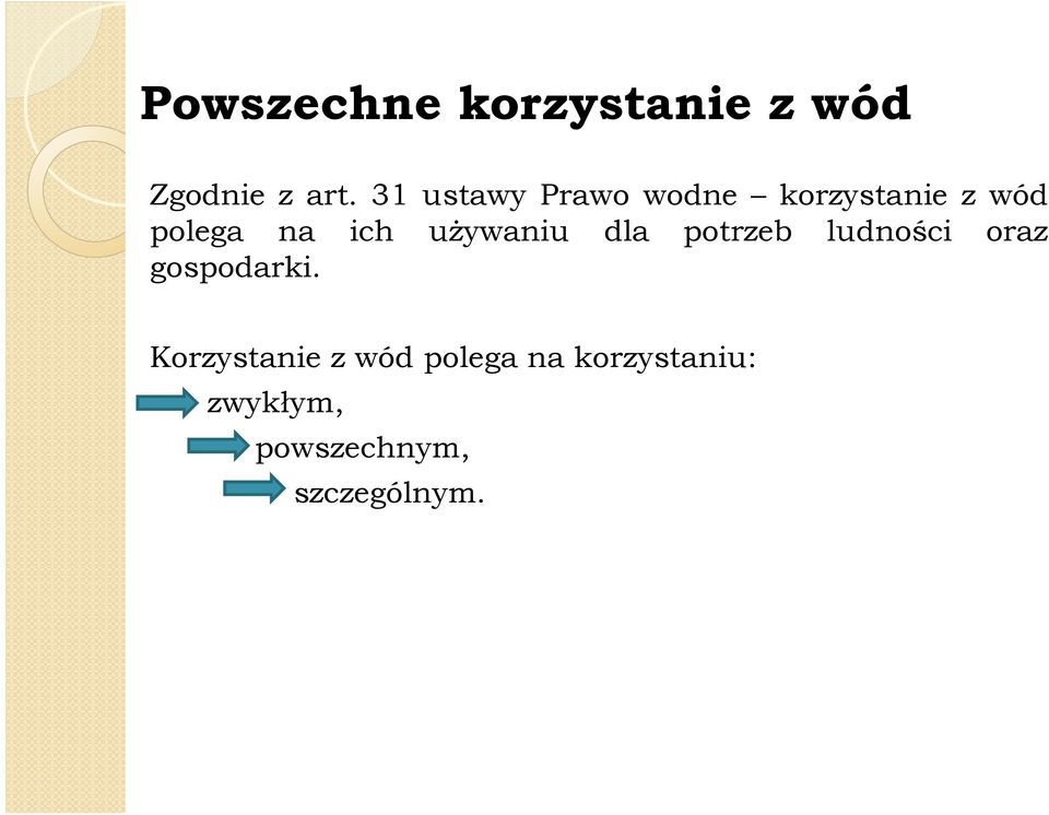 używaniu dla potrzeb ludności oraz gospodarki.