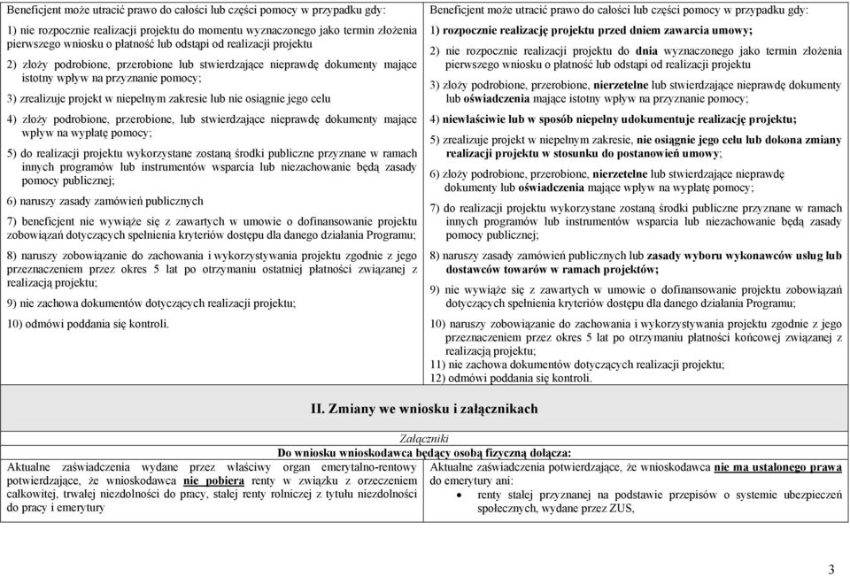 osiągnie jego celu 4) złoży podrobione, przerobione, lub stwierdzające nieprawdę dokumenty mające wpływ na wypłatę pomocy; 5) do realizacji projektu wykorzystane zostaną środki publiczne przyznane w