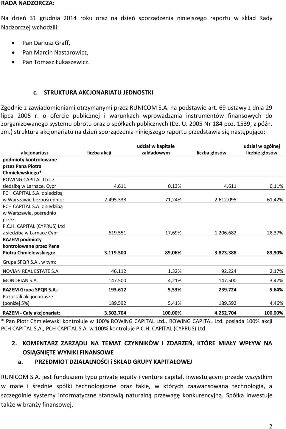 o ofercie publicznej i warunkach wprowadzania instrumentów finansowych do zorganizowanego systemu obrotu oraz o spółkach publicznych (Dz. U. 2005 Nr 184 poz. 1539, z późn. zm.