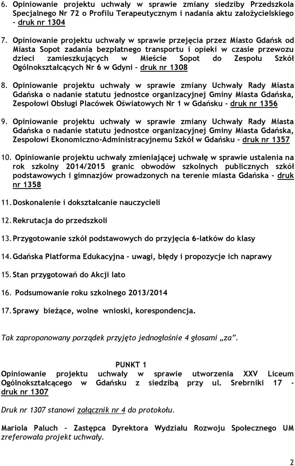 Ogólnokształcących Nr 6 w Gdyni druk nr 1308 8.