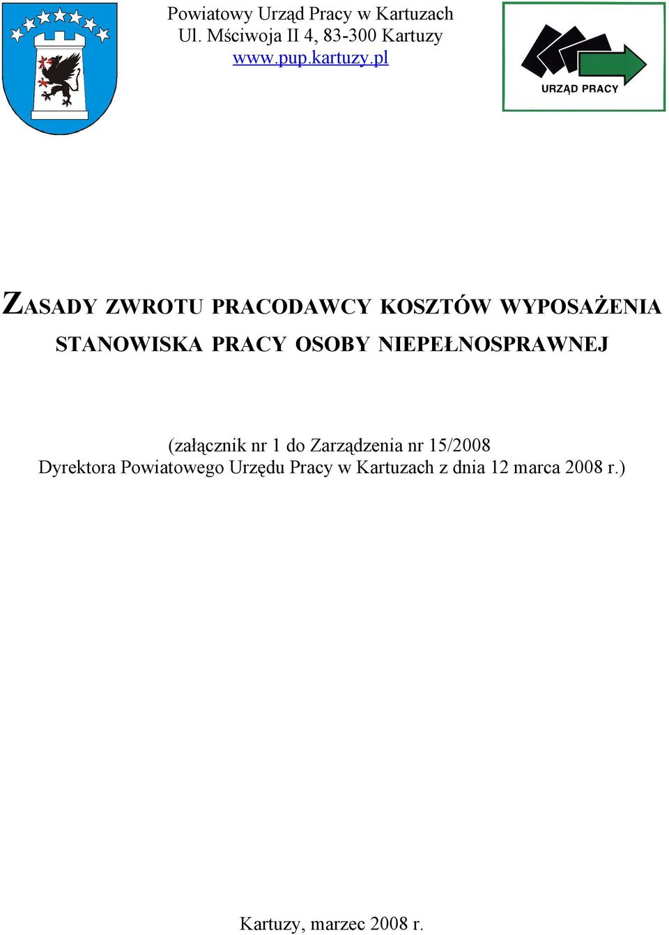 pl ZASADY ZWROTU PRACODAWCY KOSZTÓW WYPOSAŻENIA STANOWISKA PRACY OSOBY