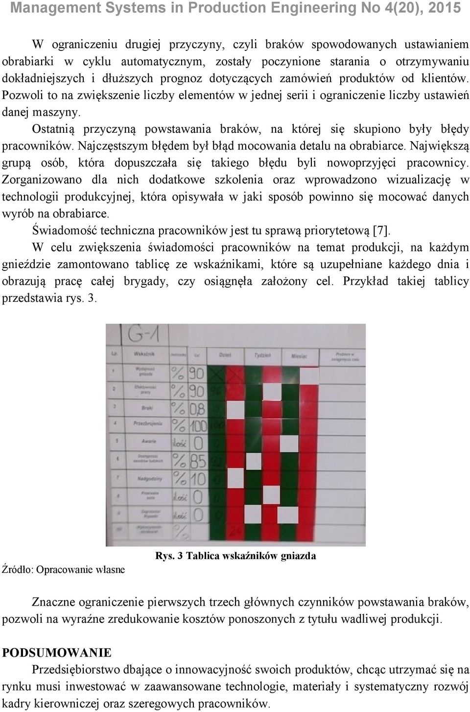 Ostatnią przyczyną powstawania braków, na której się skupiono były błędy pracowników. Najczęstszym błędem był błąd mocowania detalu na obrabiarce.