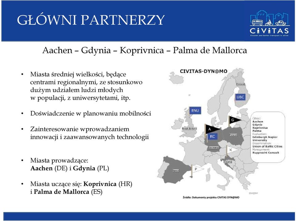 Doświadczenie w planowaniu mobilności Zainteresowanie wprowadzaniem innowacji i zaawansowanych technologii