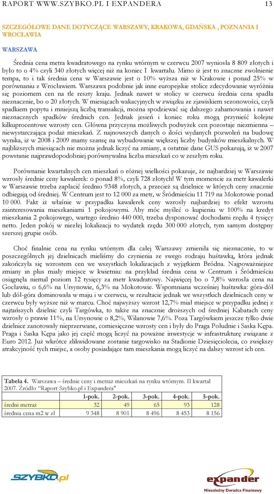 o 4% czyli 340 złotych więcej niż na koniec I kwartału.