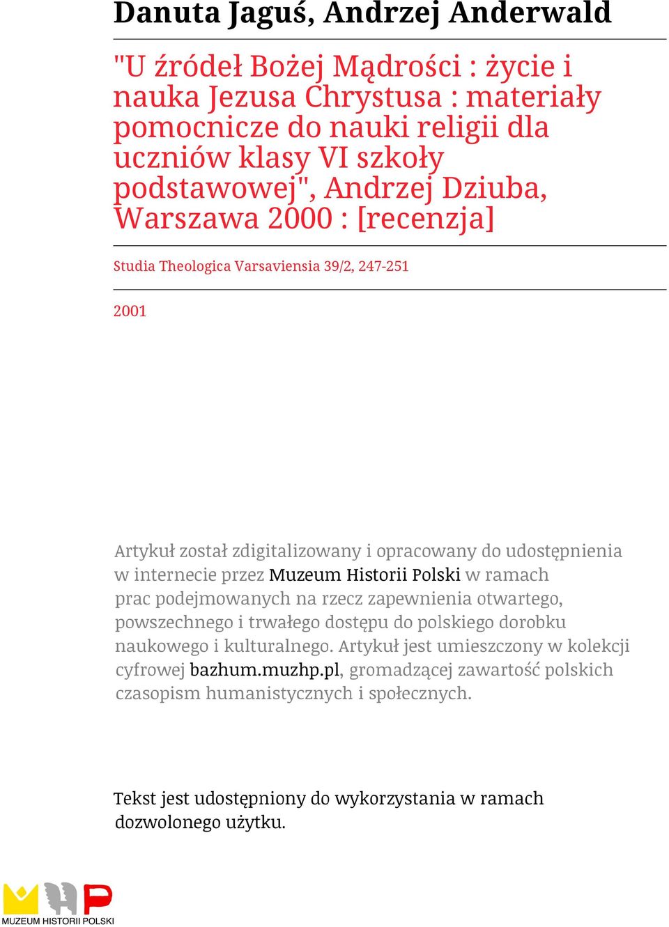 dla uczniów klasy VI szkoły podstawowej", Andrzej Dziuba,