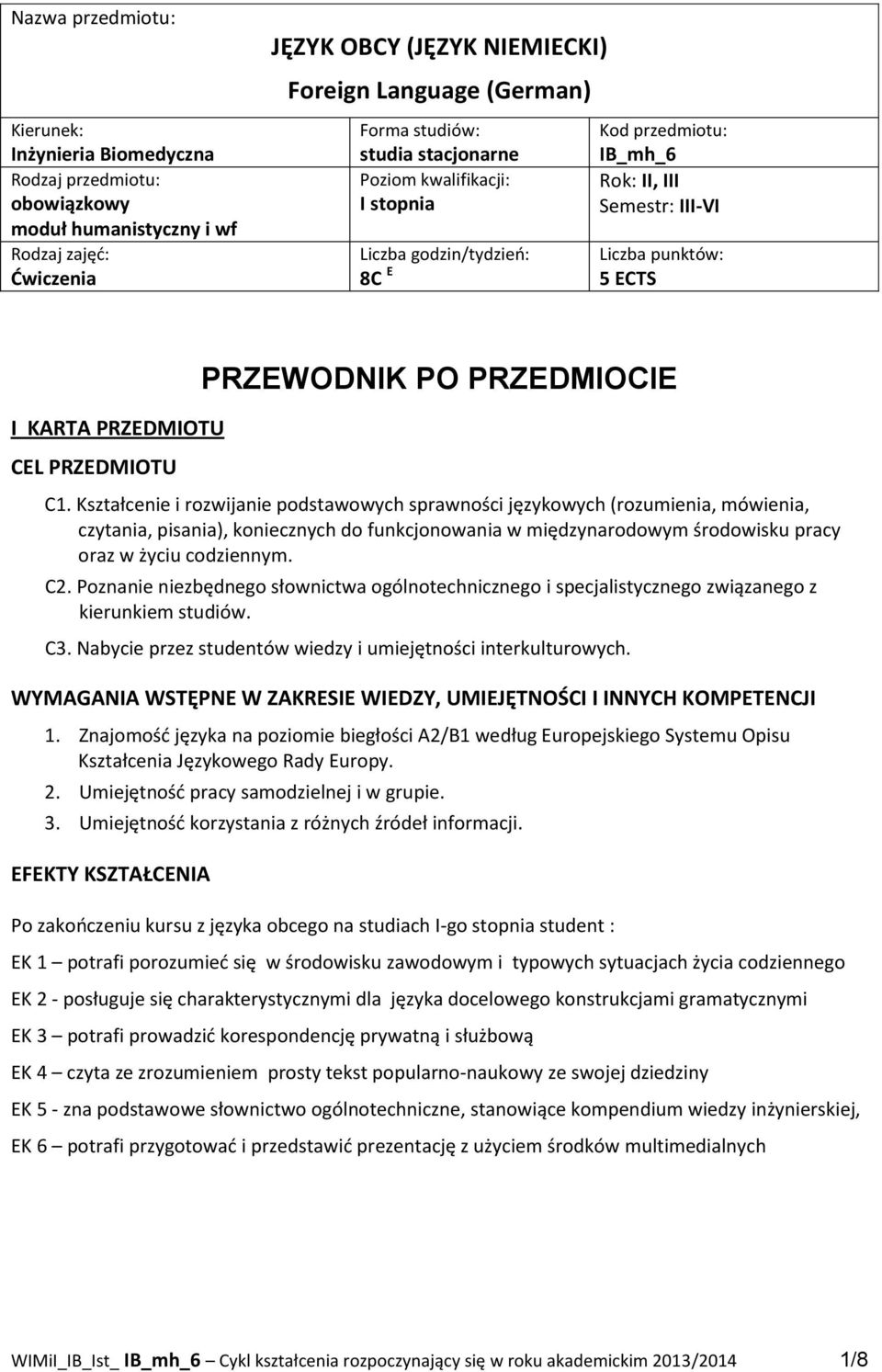 PRZEWODNIK PO PRZEDMIOCIE C1.