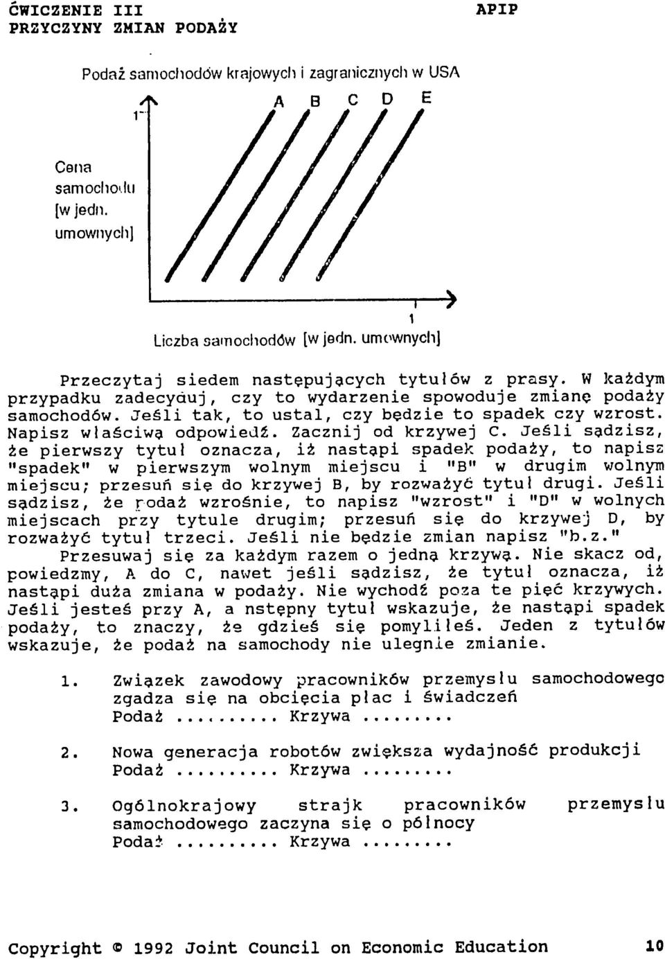 Napisz wla~ciw4 odpowiedl. Zacznij od krzywej C.